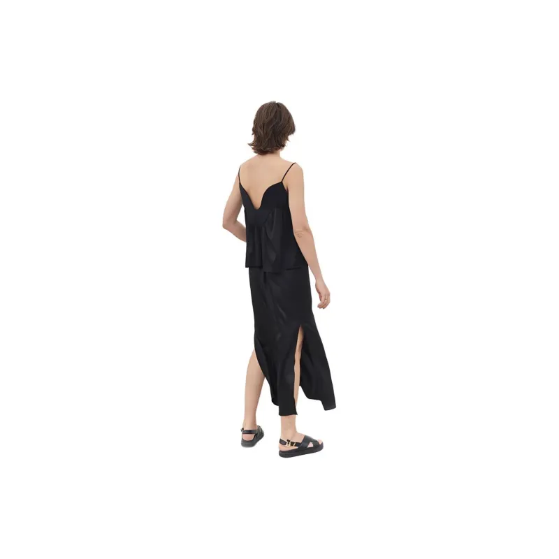 VIKTORIACHAN Casual Long Skirts Women's Black-2