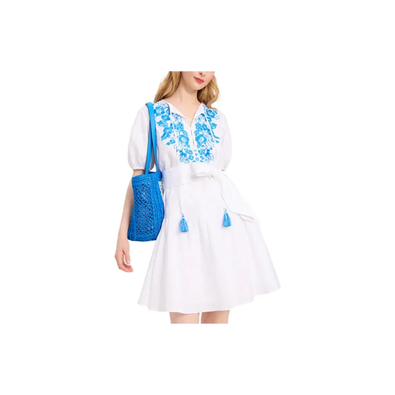 Kate Spade Floral embroidered Linen Mini Dress-3