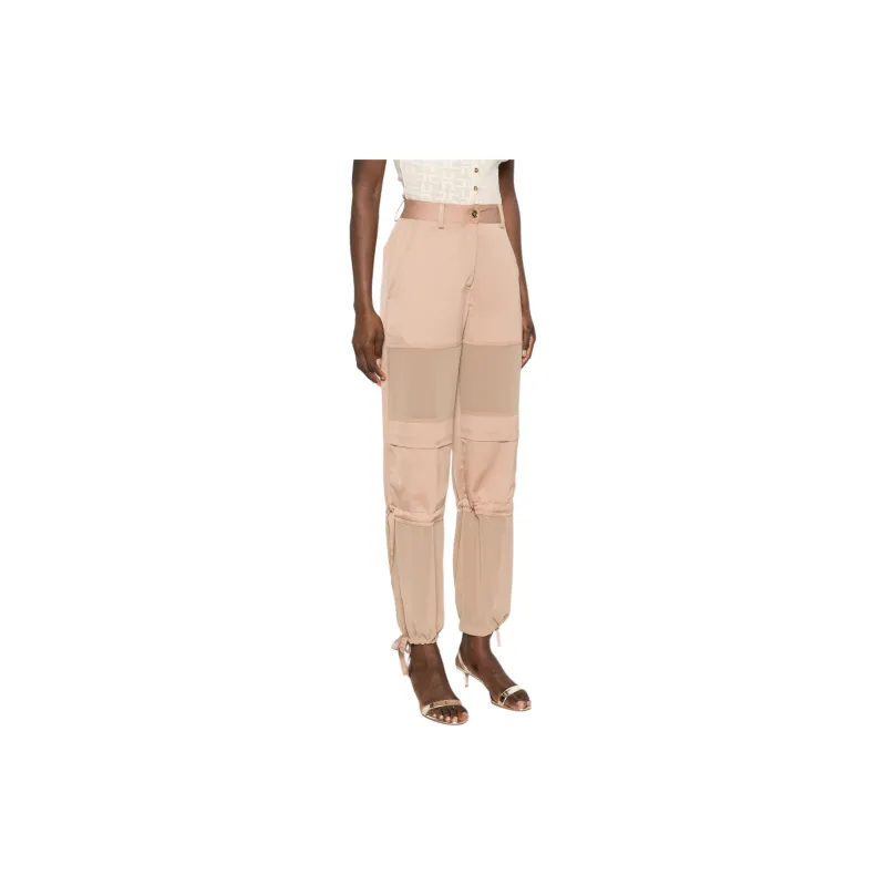 PINKO Georgette Crepe Mid Rise Cargo Trousers-3
