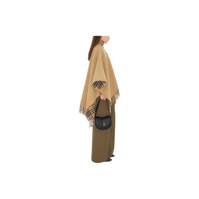 Burberry Check pattern Wool Cape-3