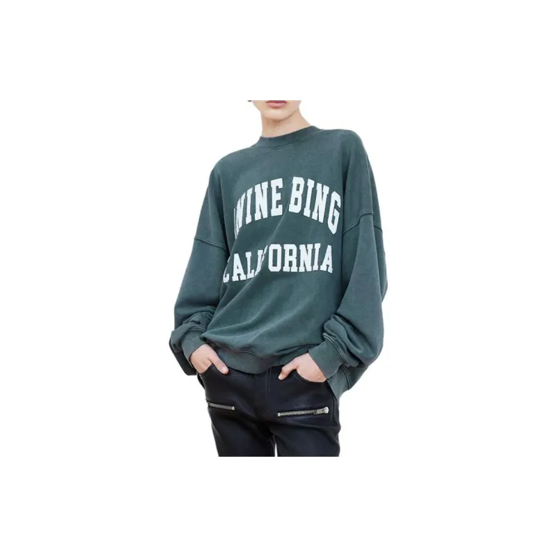 Anine Bing Miles Logo Printed Crewneck Sweatshirt-2