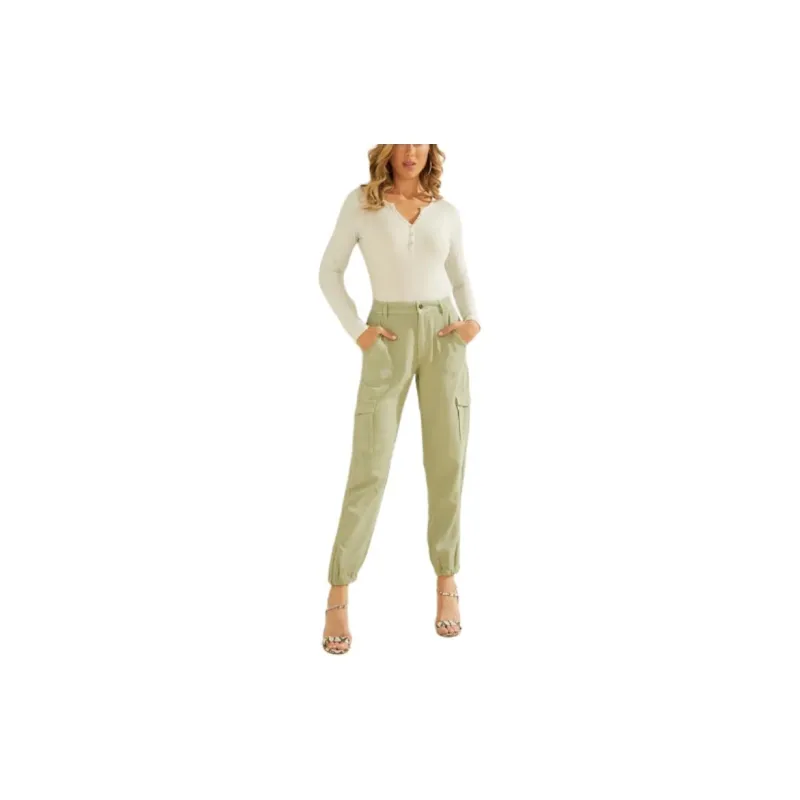GUESS Cargo Pants Women's Green-4