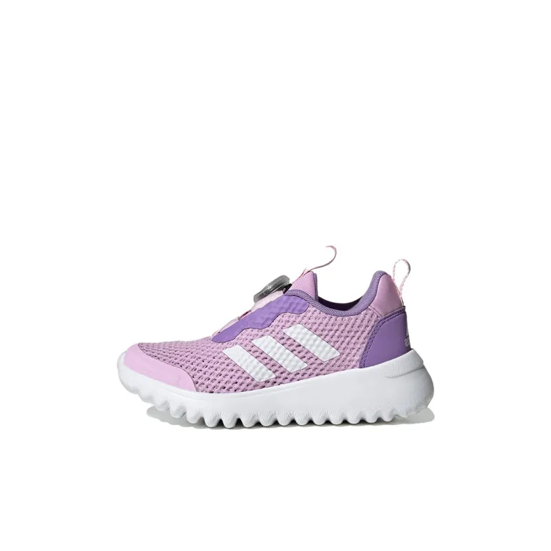Adidas 3 Boa Low Top Kids' Running Shoes Purple White Kids'-0