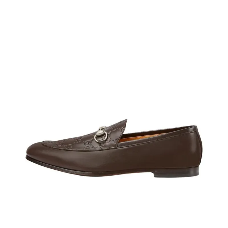 GUCCI Horsebit Loafers Men Brown-0