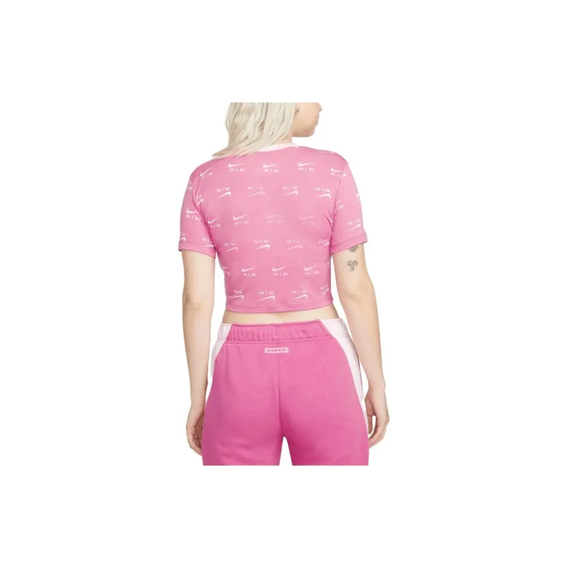 Nike Printed Short sleeve 'Pink/White' Top-2