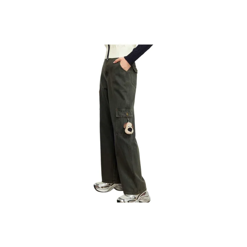 ZIHAN Jeans Women's Denim Green-2