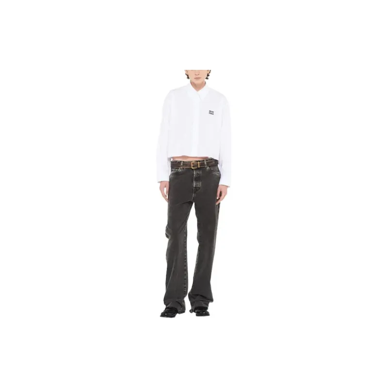 MIU MIU FW22 Crop Tops Women's White-1