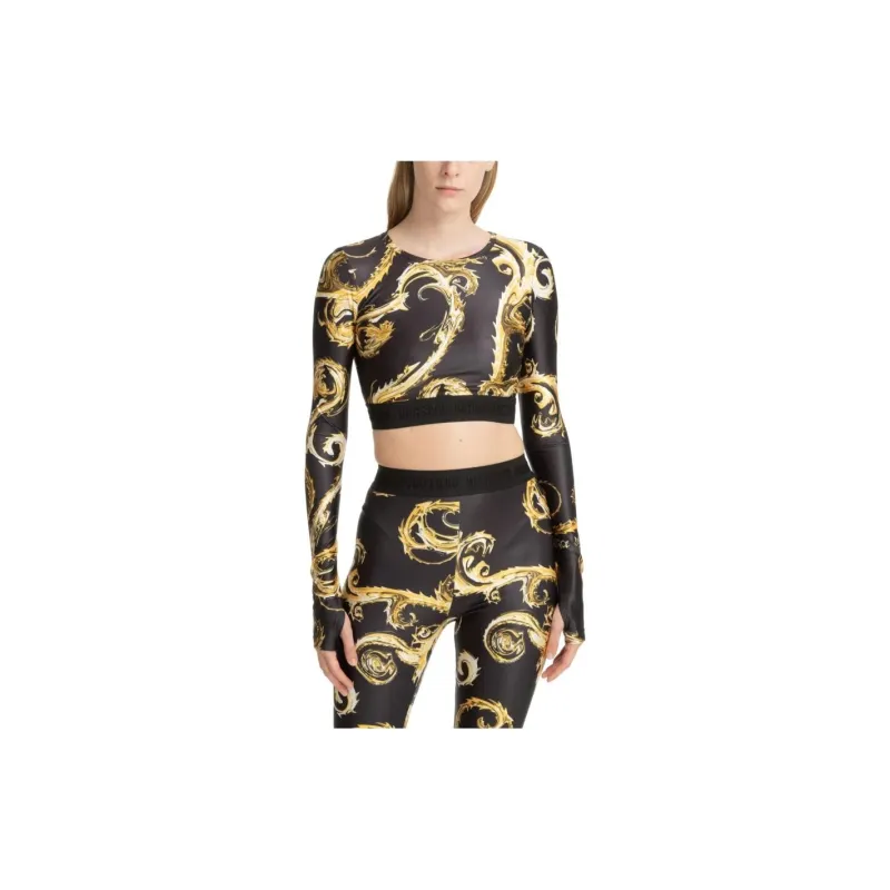 VERSACE JEANS COUTURE Chromo Couture print Cropped Top-2
