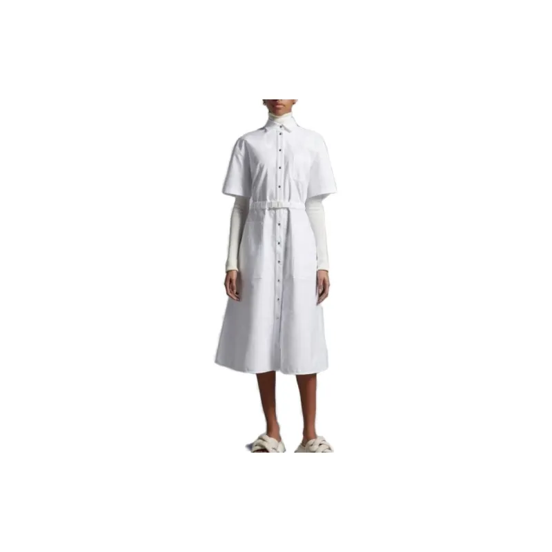 Moncler Short-Sleeved Dresses Women's White-1