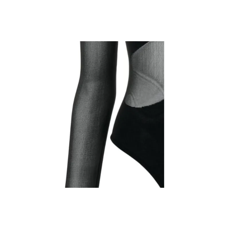 Nensi Dojaka Semi-Sheer Panelled High-Neck Bodysuit-2