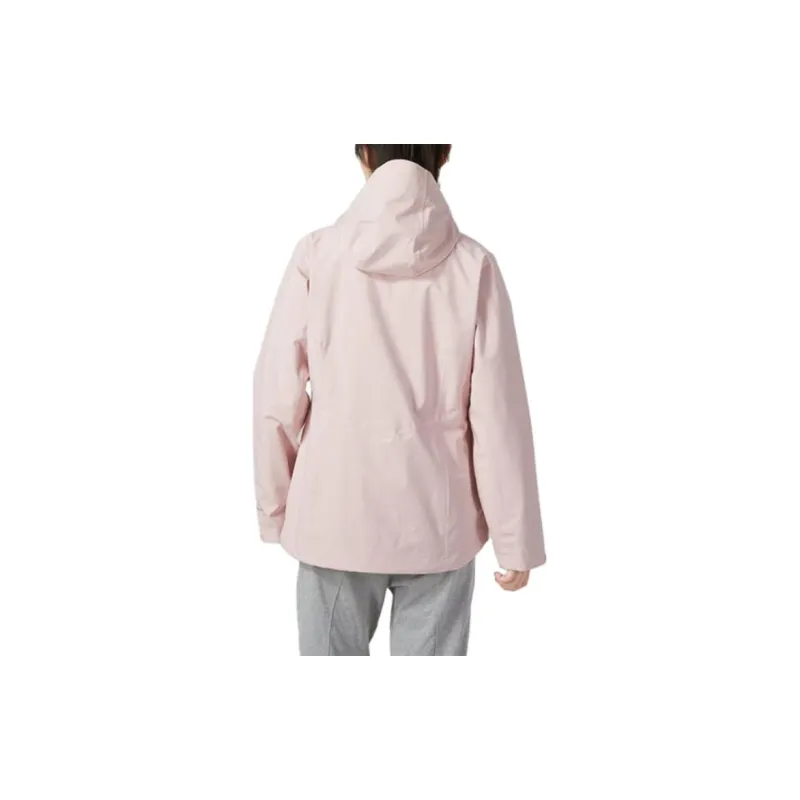 Columbia Outdoor Hiking Waterproof And Windproof Windbreaker Jacket Women's Pink-5