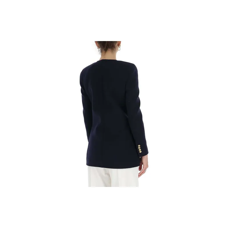 SAINT LAURENT Coats Women's Navy Blue-3