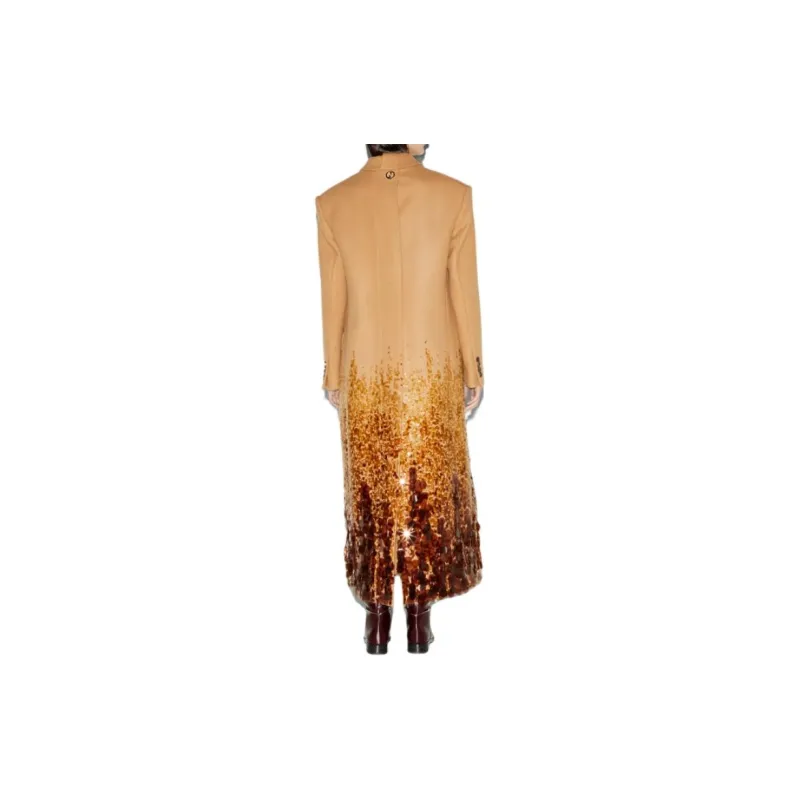 GUCCI Double-Breasted Sequin Embellished Coat-2