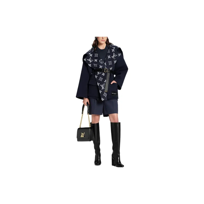 LOUIS VUITTON Flap Pocket Hooded Wrap Coat-2
