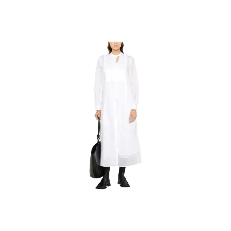JIL SANDER Long-Sleeved Dresses Women's White-2