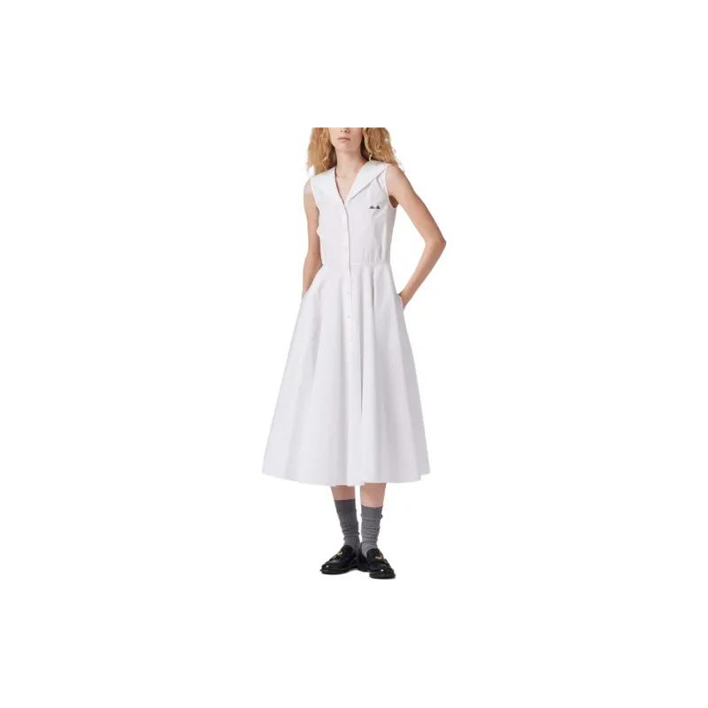 MIU MIU Sailor Collar Sleeveless Mini Dress-1