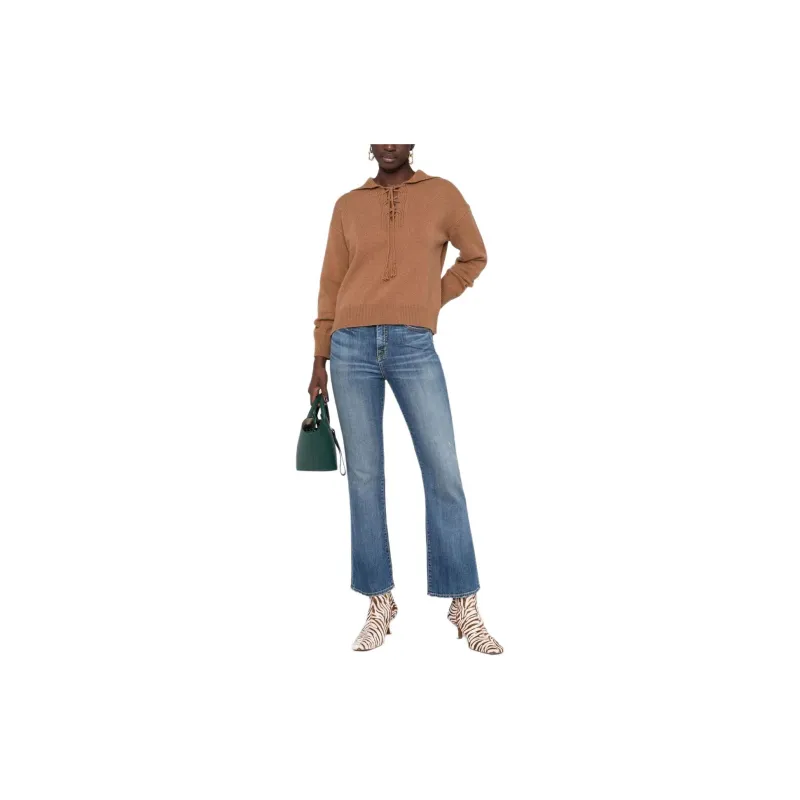 NILI LOTAN High rise Bootcut Bleach effect Jeans-2