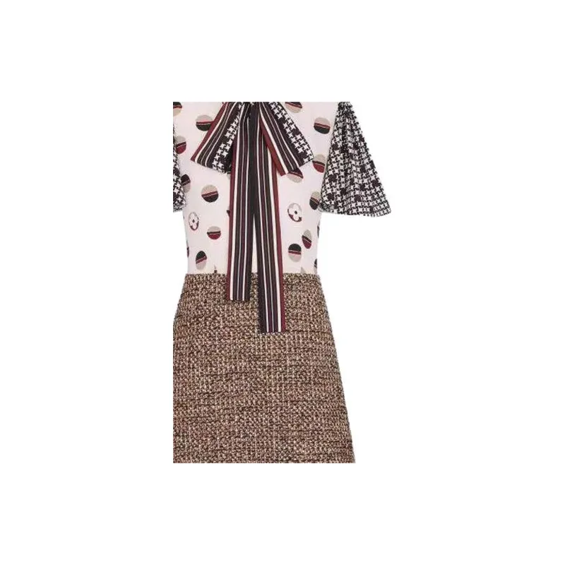 LOUIS VUITTON Short Sleeved Dresses Women's Multicolor-4
