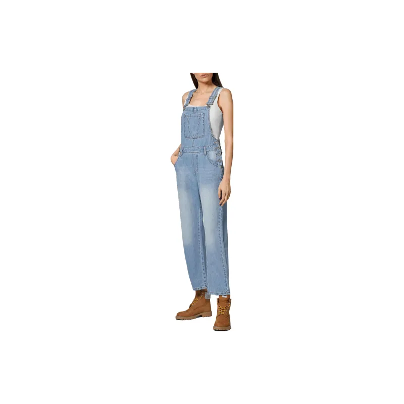 PHILIPP PLEIN Logo patch Denim Dungarees-3