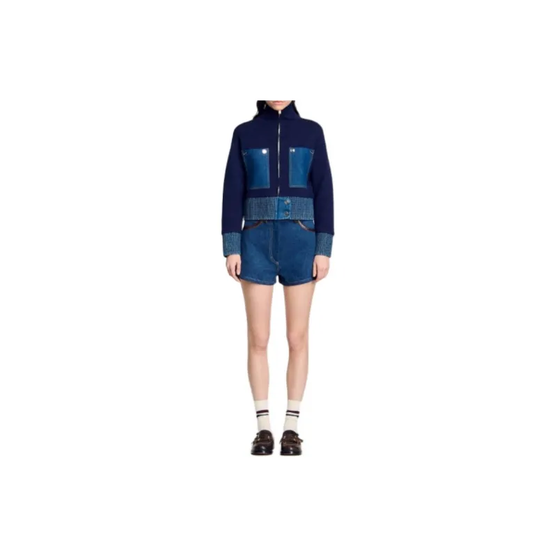 Sandro Panelled Bomber Jacket-2