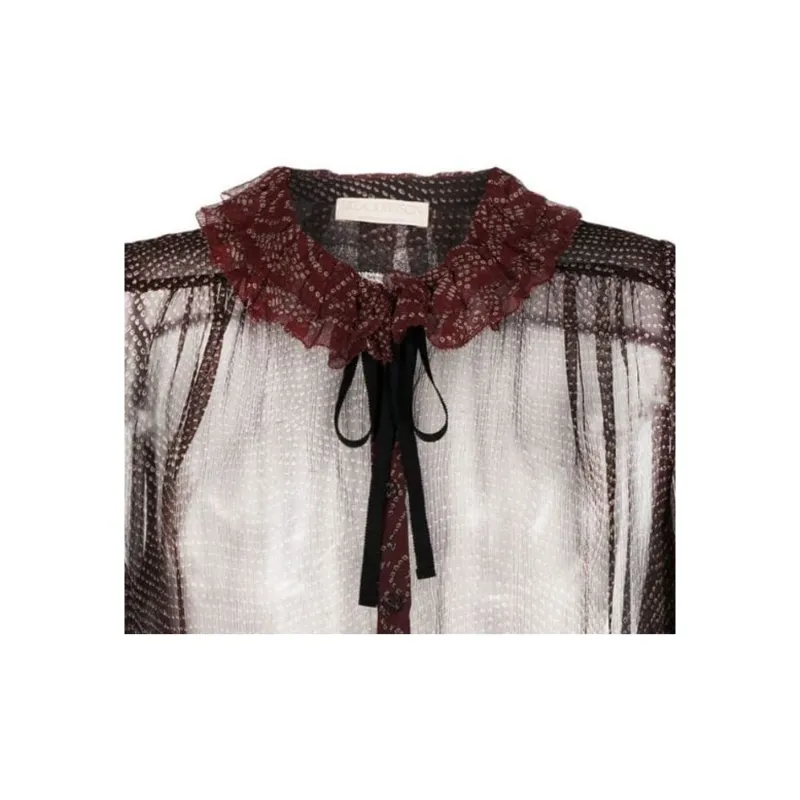 Ulla Johnson Pippa Abstract-print Sheer Blouse-4