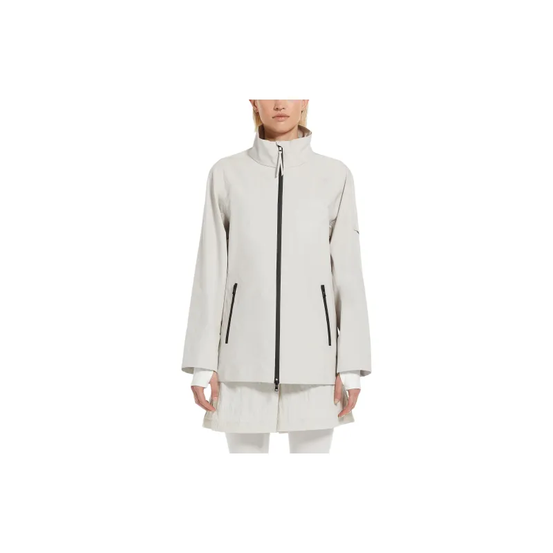 MaxMara Prater Collection Rubber-Coated Technical Canvas Jacket Jackets Coats Women's Stone Color-1