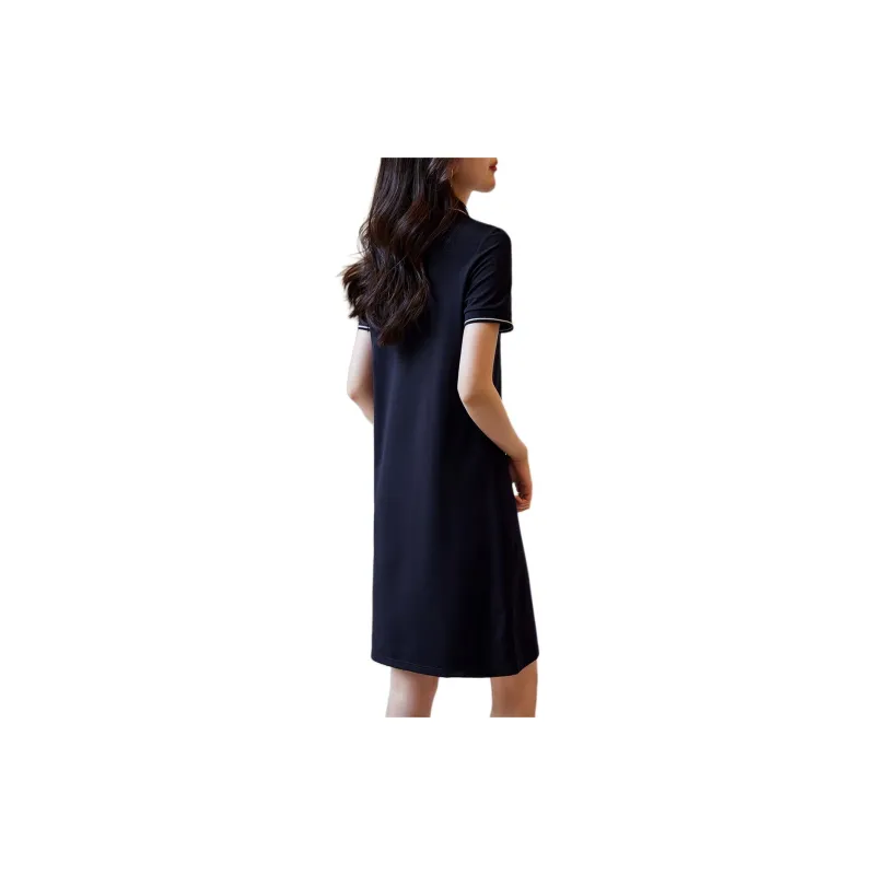 XWI Short Sleeved Dress Women's Navy Blue-3