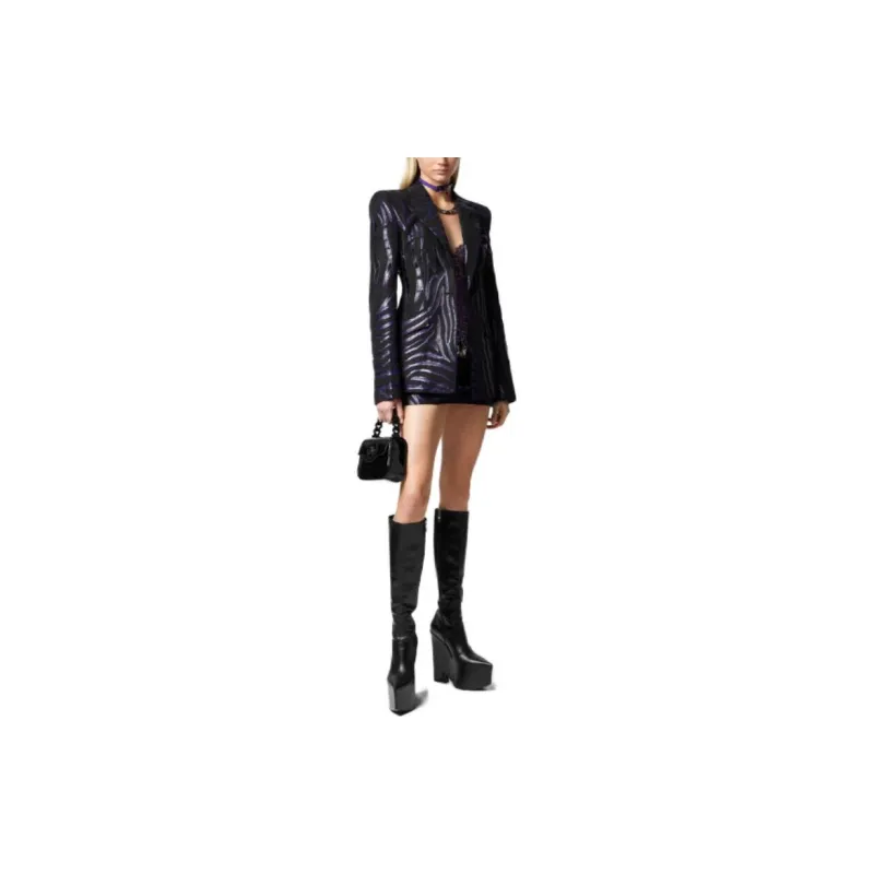 VERSACE Business Suits Women's Purple-3