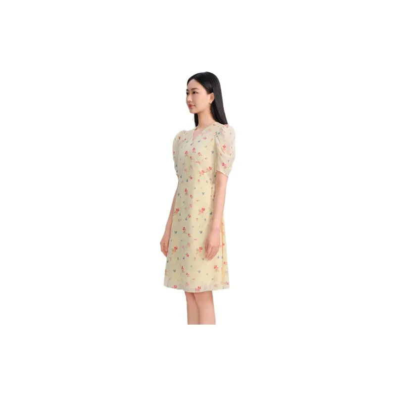 Blood Glitter Short-Sleeved Dresses Women's-5