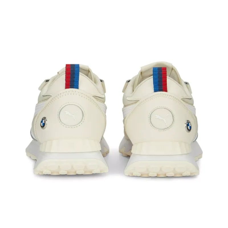 PUMA BMW Motorsport Racing MMS Cushioning Wear-Resistant Low-Top Running Shoes Men's Beige-4