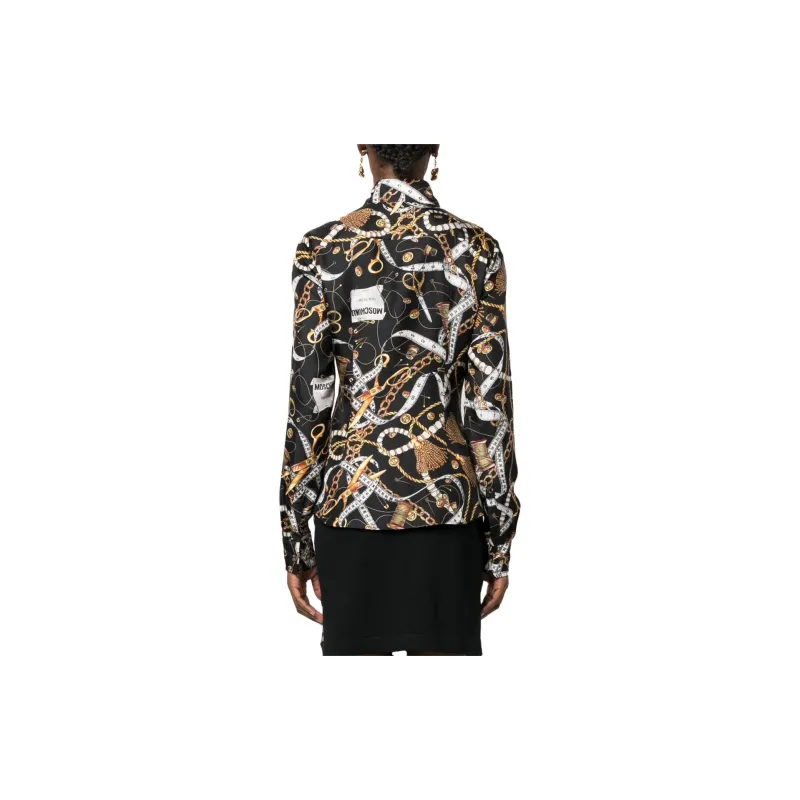 MOSCHINO Bridle Printed Buttoned Shirt-4