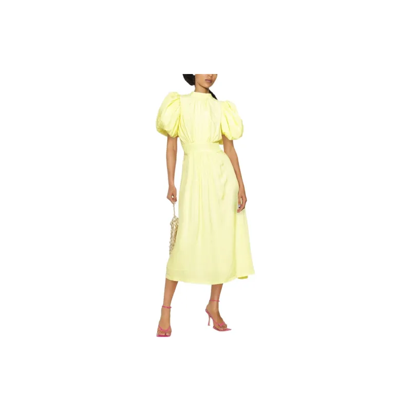 Rotate Short-Sleeved Dresses Women's Yellow-1