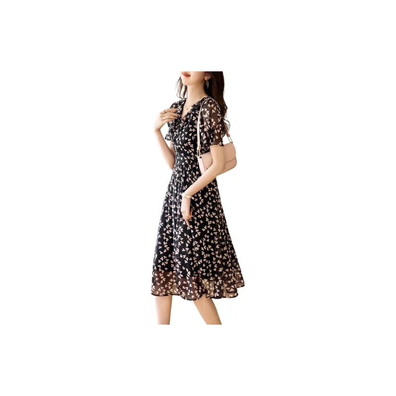 XWI Short Sleeved Dress Women's Black-4