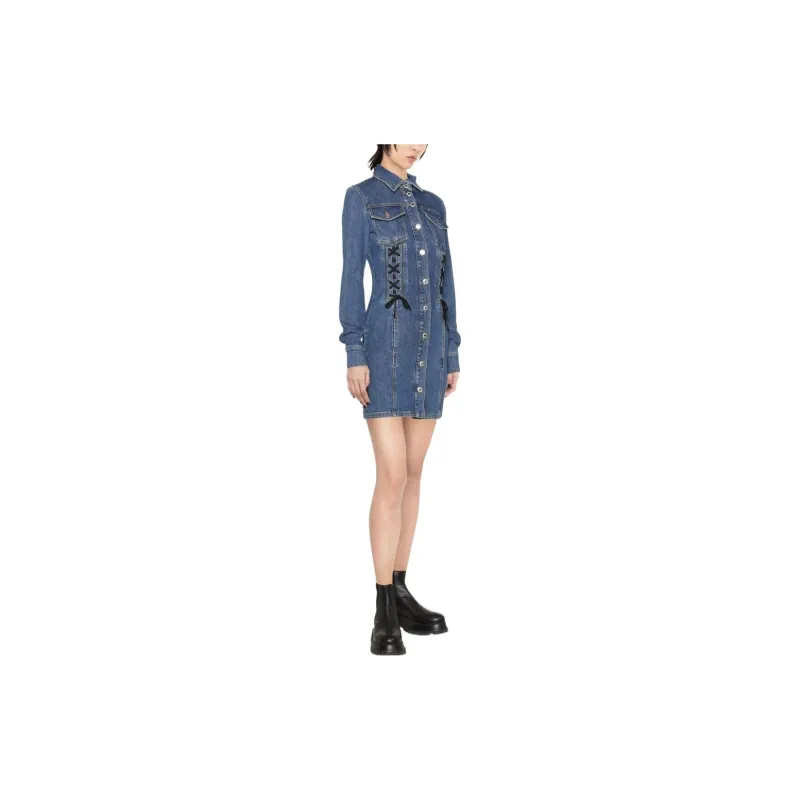 MOSCHINO Denim Short Skirts Women's Blue-3