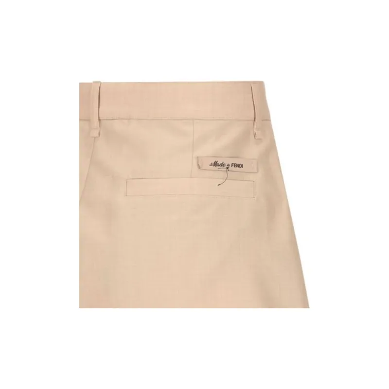 FENDI Logo Patch Bermuda Shorts-2