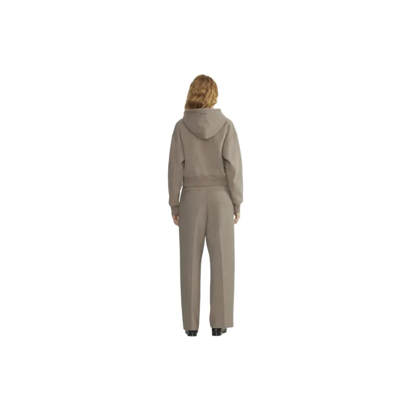 ARITZIA Sweatfleece Cozy Fleece Boyfriend Boxy Zip Hoodie Sweatshirt Women's Nomad Taupe/Nomad Gray Umber-2