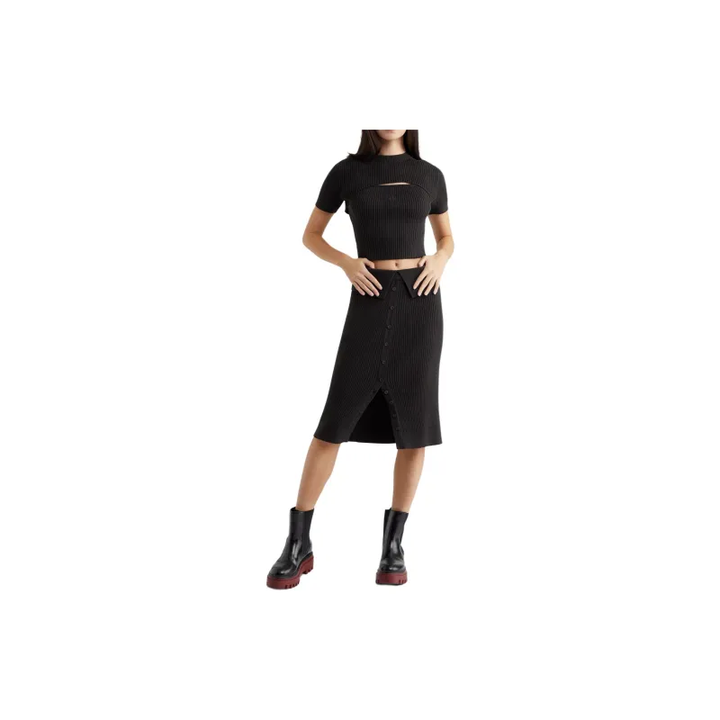 CK/Calvin Klein Casual Long Skirts Women's Black-1