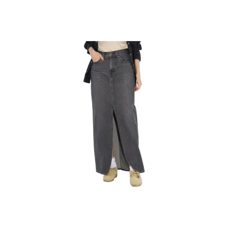 Levi's Denim Long Skirt Women's Black-5