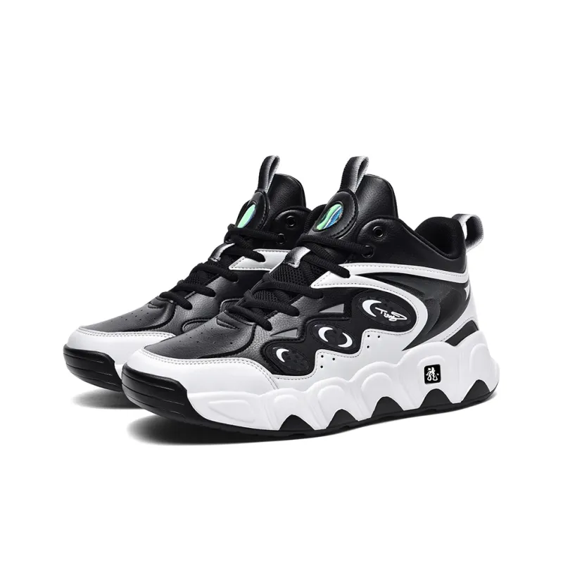 MUSHILANDI Height Increasing Thermal Mid Top Basketball Shoes Men's Black-12