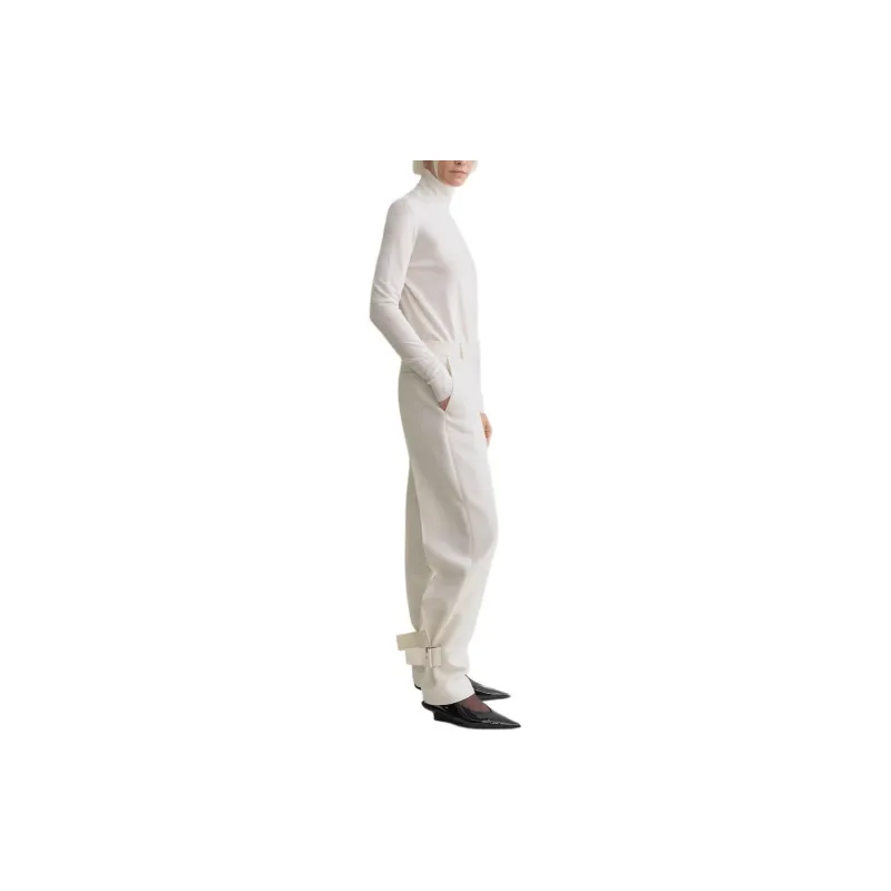 TOTEME Presse Creased Buckled Slouch Trousers-3
