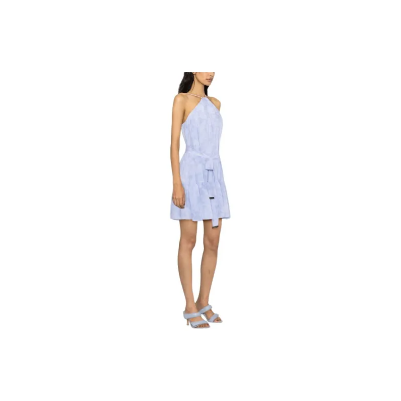 MICHAEL KORS SS24 Slip Dress Women's Pink Wax Blue-3