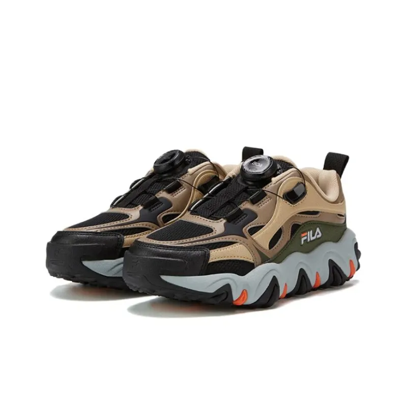 FILA KIDS Anti Slip Wear Resistant Low Top Running Shoes Brown Teenagers-1