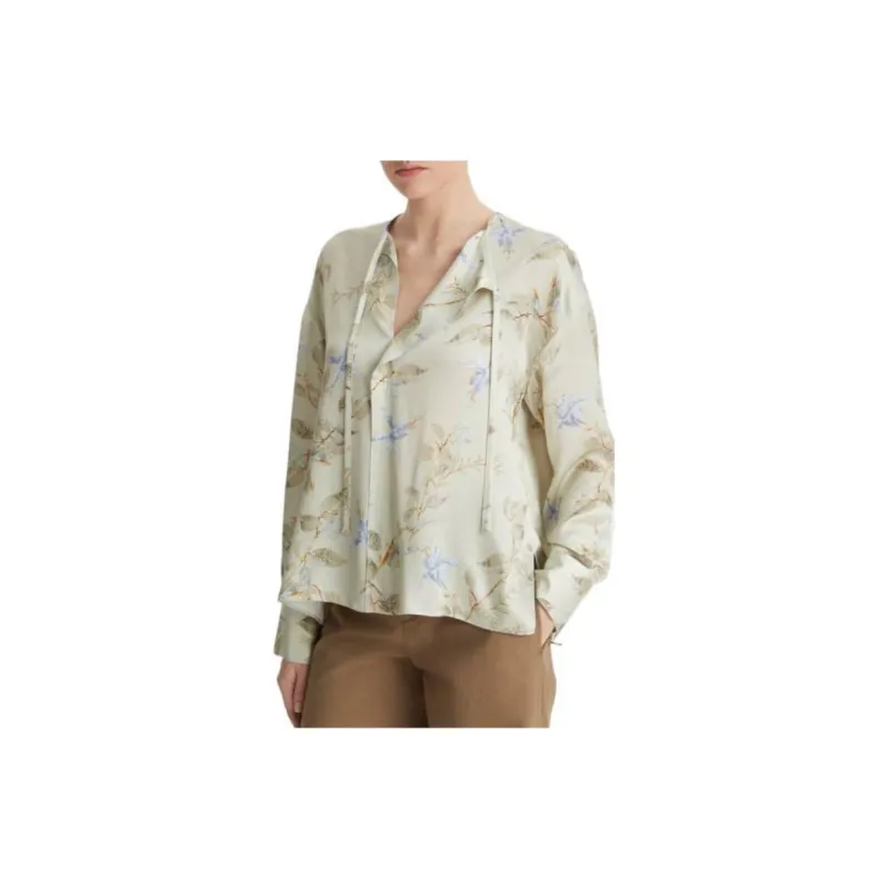 VINCE Bellflower Silk Blouse-3