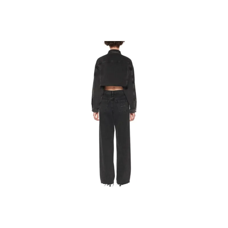 MIU MIU SS23 Jeans Women's Black-1