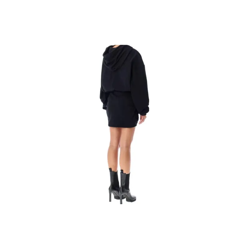 OFF-WHITE Logo-embroidered Hoodie Dress-2