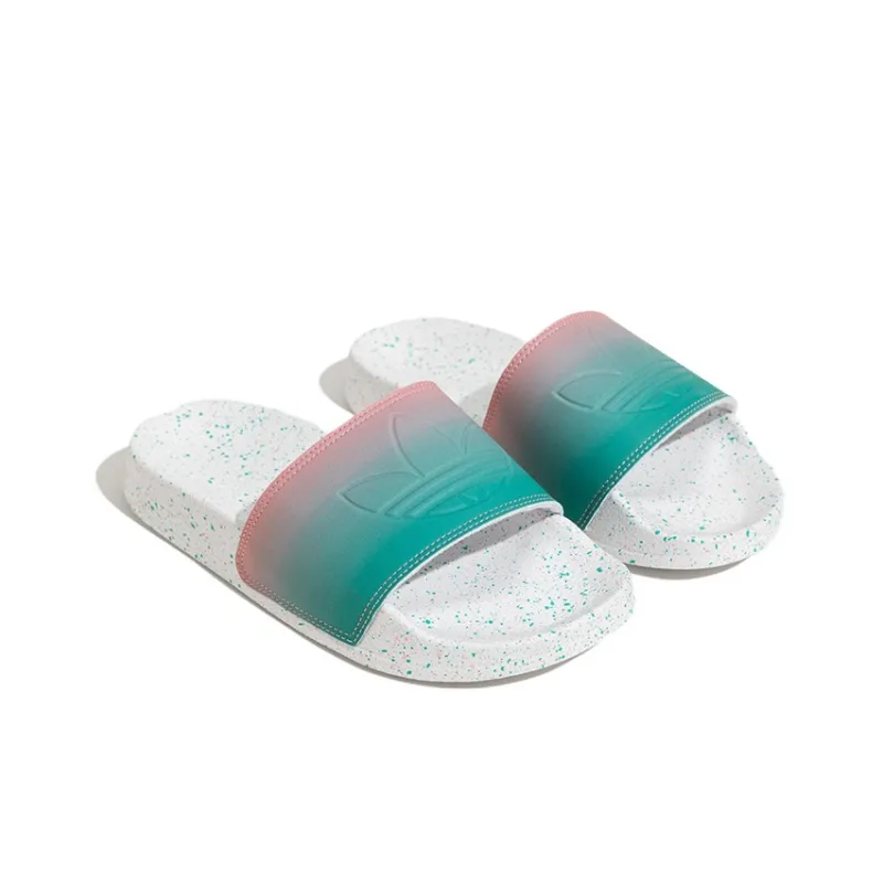 Adidas Originals Anti Slip Wear Resistant Kids' Slippers White Blue Pink Teenagers-2