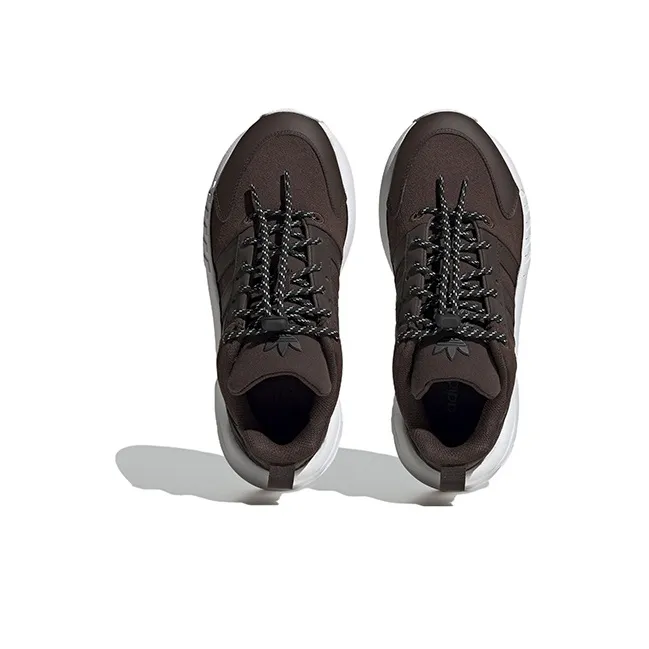 Adidas Originals ZX 22 Anti-Slip And Wear-Resistant Lightweight Sports Casual Shoes Coffee Teenagers-4