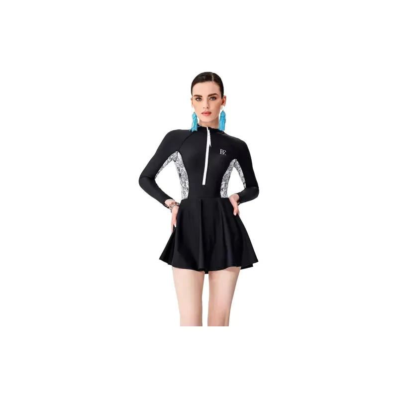 BALNEAIRE Pony Berry Co branded Model One Piece Swimsuits Women's Trendy Black-1