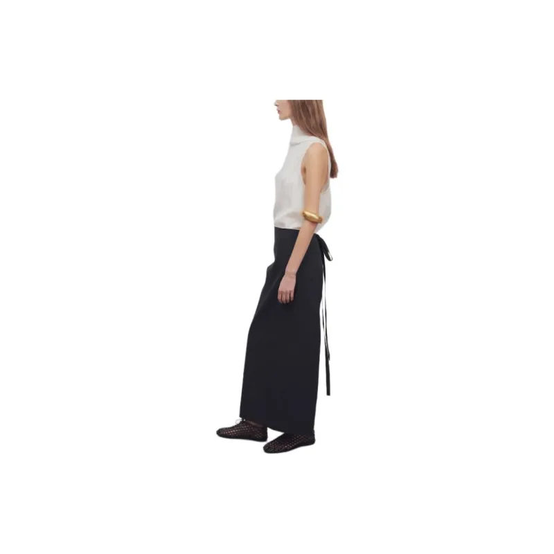 THE ROW Voice Maxi Apron Skirt-3