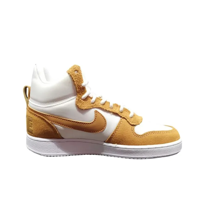 Nike Court Borough Anti Slip Wear Resistant Low Top Skateboard Shoes Women's White Yellow-1